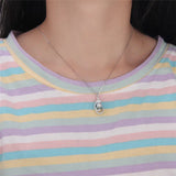 925 Silver Pearl Pendant Setting 6-7mm Round & Bread Shape DIY Necklace SP438SB