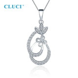 925 Silver Pearl Pendant Setting 6-7mm Round & Bread Shape DIY Necklace SP438SB