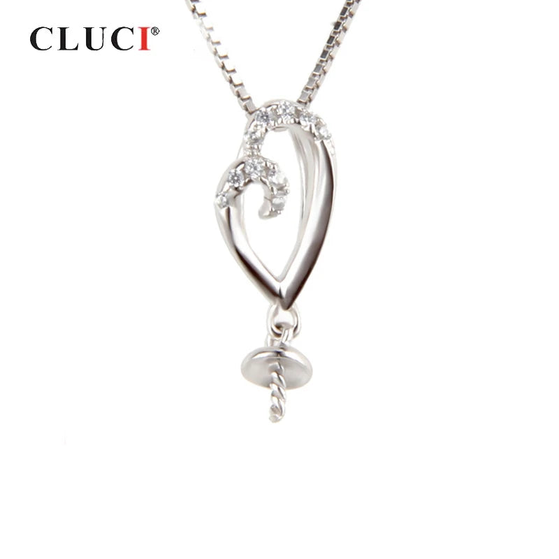 Heart Shaped 925 Zircon Charms Pendant for Women SP067SB