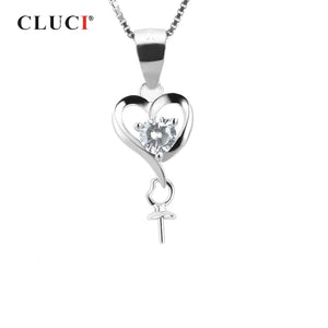 Heart Pendant Silver 925 Jewelry Necklace 925 Sterling Silver Pearl Pendant
