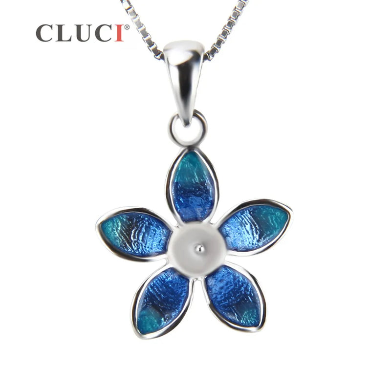 Sterling Silver Plumeria Flower Charm Pendant for Jewelry Making