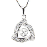 High Triangle Zircon Pendant, 925 Silver, SP176SB