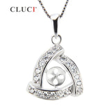 High Triangle Zircon Pendant, 925 Silver, SP176SB