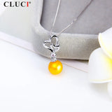 925 Silver Double Heart Pearl Pendant with cz For Girls SP313SB