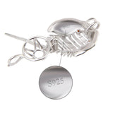 Limulus Silver 925 Red Zircon Gemstone Sterling Silver Cage Pendant