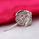 Limulus Silver 925 Red Zircon Gemstone Sterling Silver Cage Pendant