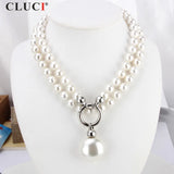 36in Shell & Coin Pearl Necklace for Women Party BN006SB