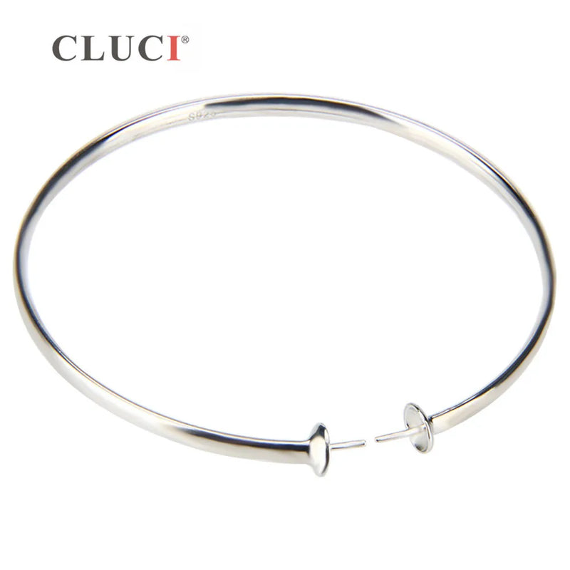 Adjustable Silver Bracelet Charm Bangle for Women Jewelry Gift