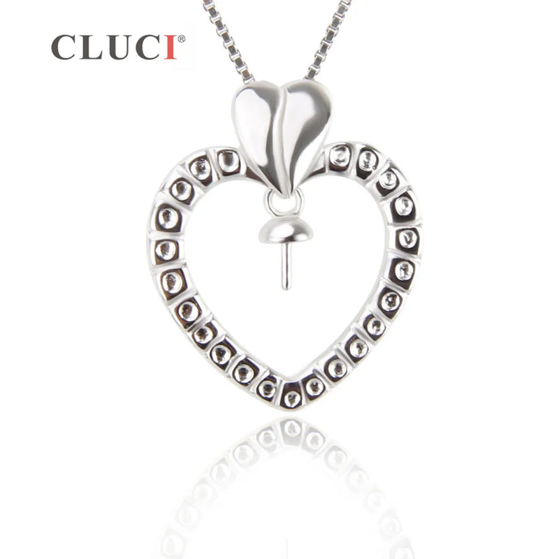 925 Sterling Silver Heart Pendant Necklace Jewelry Making