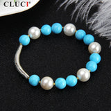 10mm Turquoise Shell Pearl Bracelet for Women Party Gift
