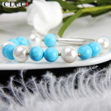 10mm Turquoise Shell Pearl Bracelet for Women Party Gift