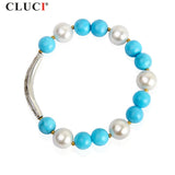 10mm Turquoise Shell Pearl Bracelet for Women Party Gift