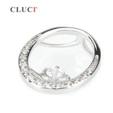 925 Silver Oval Pearl Pendant Mounting for Women - SP035SB