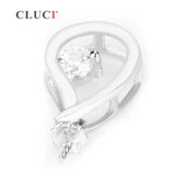 925 Silver Pearl Pendant Mounting, Women Necklace Charms SP104SB