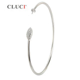 Adjustable 925 Silver Leaf Bracelet for Office Lady