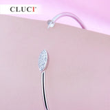 Adjustable 925 Silver Leaf Bracelet for Office Lady