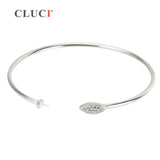 Adjustable 925 Silver Leaf Bracelet for Office Lady