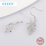 925 Sterling Silver Stud Earrings Zircon Pearl SE161SB