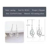 925 Sterling Silver Stud Earrings Zircon Pearl SE161SB