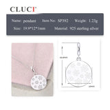 925 Silver Snowflake Pattern Christmas Pendant