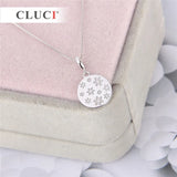 925 Silver Snowflake Pattern Christmas Pendant