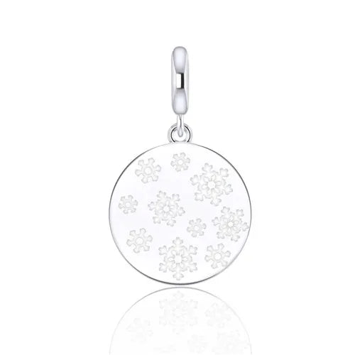 925 Silver Snowflake Pattern Christmas Pendant