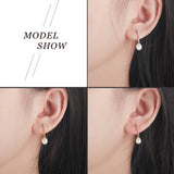 925 Silver CZ Dangle Stud Earrings for Women DIY Party Wedding