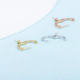925 Silver CZ Dangle Stud Earrings for Women DIY Party Wedding