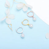 925 Silver CZ Dangle Stud Earrings for Women DIY Party Wedding