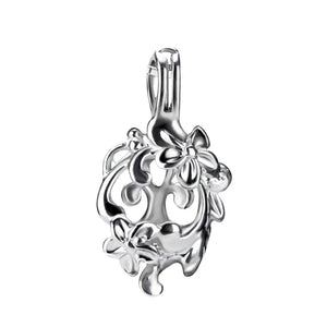 925 Sterling Silver Plumeria Rubra Flower Pendant
