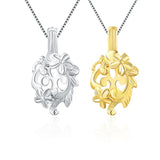 925 Sterling Silver Plumeria Rubra Flower Pendant