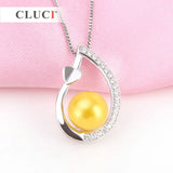 925 Silver Water Drop Pendant Necklace Choker Collar Lady Gift