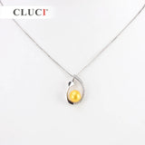 925 Silver Water Drop Pendant Necklace Choker Collar Lady Gift