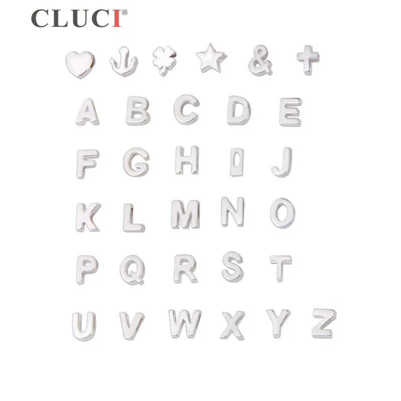 Sterling Silver Alphabet Pendant for Women Jewelry Making SF003SB