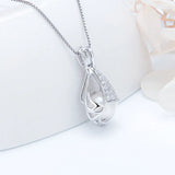 925 Silver Water Drop Zircon Pendant