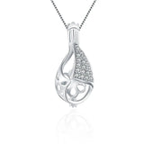 925 Silver Water Drop Zircon Pendant