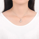 925 Silver Water Drop Zircon Pendant