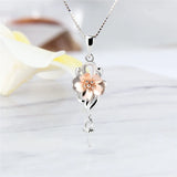 Real Silver 925 Flower Pendant for Women Necklace Jewelry Making