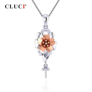Real Silver 925 Flower Pendant for Women Necklace Jewelry Making