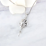 Real Silver 925 Flower Pendant for Women Necklace Jewelry Making