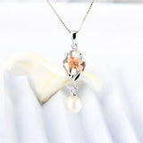 Real Silver 925 Flower Pendant for Women Necklace Jewelry Making