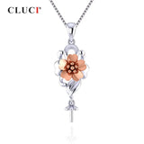 Real Silver 925 Flower Pendant for Women Necklace Jewelry Making