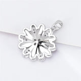 925 Silver Zircon Flower Pendant for Women SP422SB