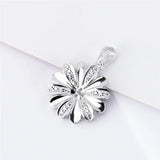 925 Silver Zircon Flower Pendant for Women SP422SB