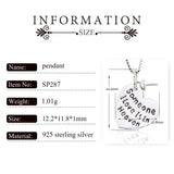 925 Silver Heart Pendant for Commemorating Someone SP287SB