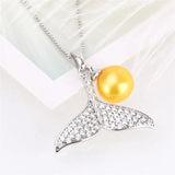 Real Silver 925 Mermaid Tail Pendant for Necklace