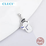 Silver Christmas Snowman Pendant For Necklace Bracelet Women Girls Kids