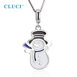 Silver Christmas Snowman Pendant For Necklace Bracelet Women Girls Kids