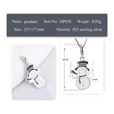 Silver Christmas Snowman Pendant For Necklace Bracelet Women Girls Kids