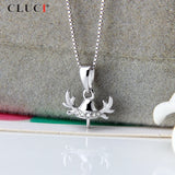 Real Silver 925 Pendant Christmas Women Charm for Necklace Jewelry Pendant